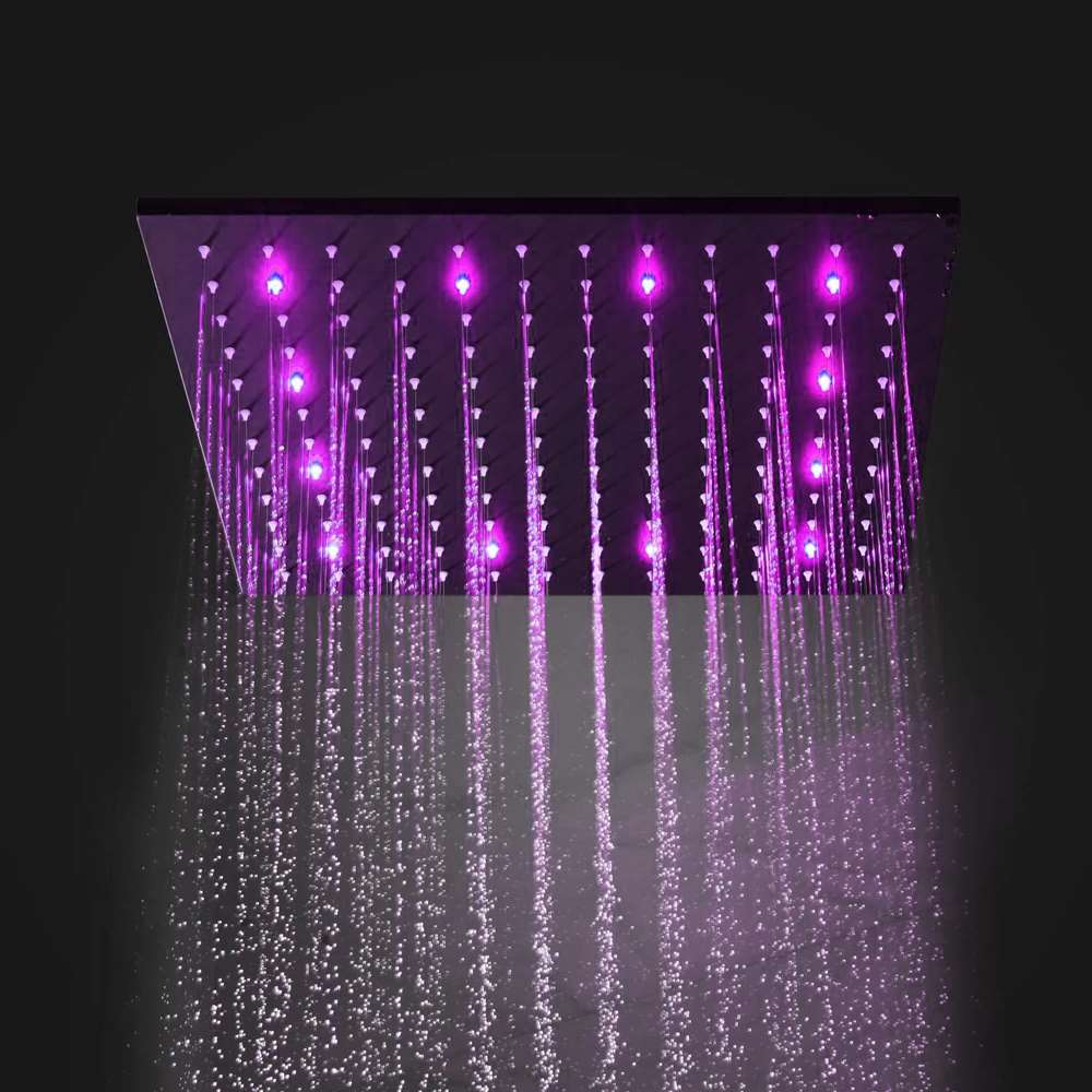 BathSelect 20 inch Light Oil Rubbed Bronze Square Color Changing LED Rain Shower Head image 4