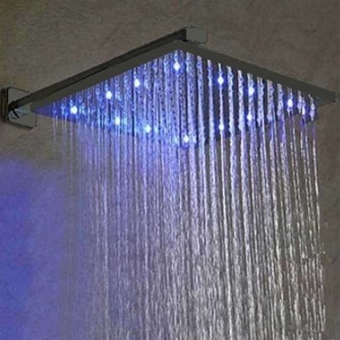 Fontana 12" Oil Rubbed Bronze Square Color Changing LED Rain Shower Head