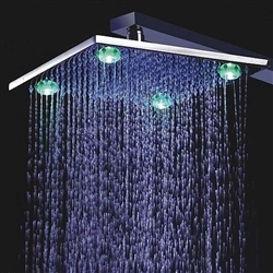Brushed Nickle Led shower head color changing