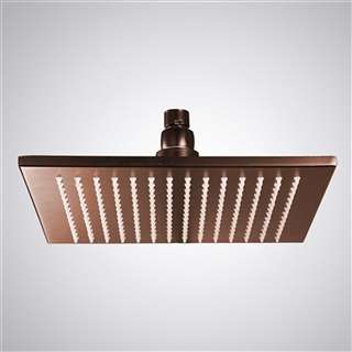 Hospitality Fontana 12" Light Oil Rubbed Bronze Square Color Changing LED Rain Shower Head