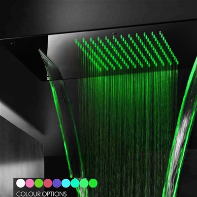 Genevieve Recessed Bathroom Body Massage Water Fall Shower System