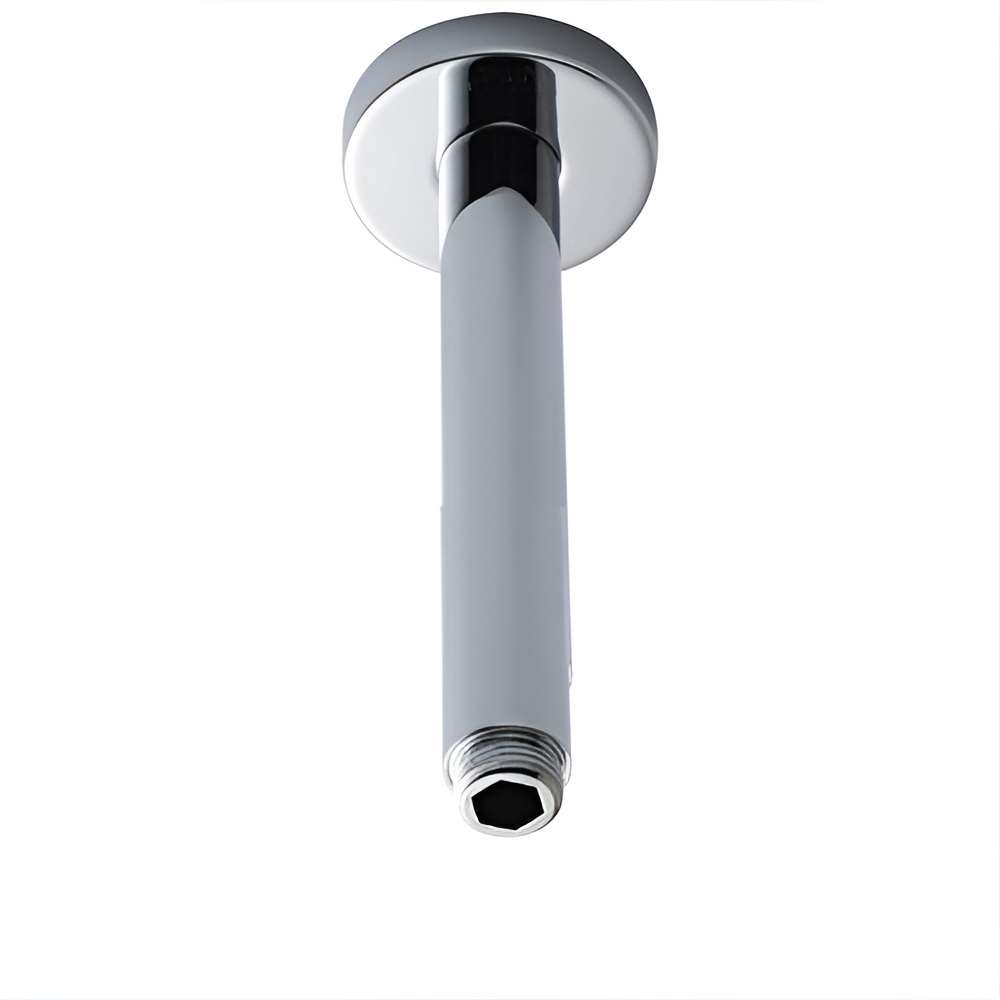 12 inch polished ceiling mount shower arm with 1/2 inch NPT thread (BST-G007)
