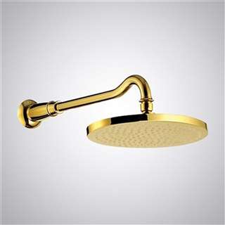 Hospitality Showerhead Gold Tone Rain Shower Head