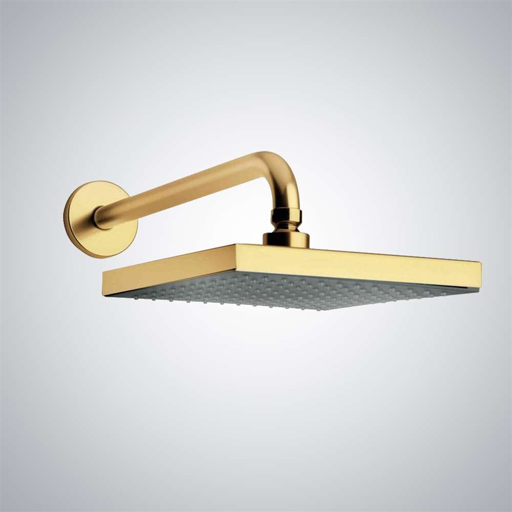 12 inch Gold Tone Rain Shower Head Square (BST039GS)