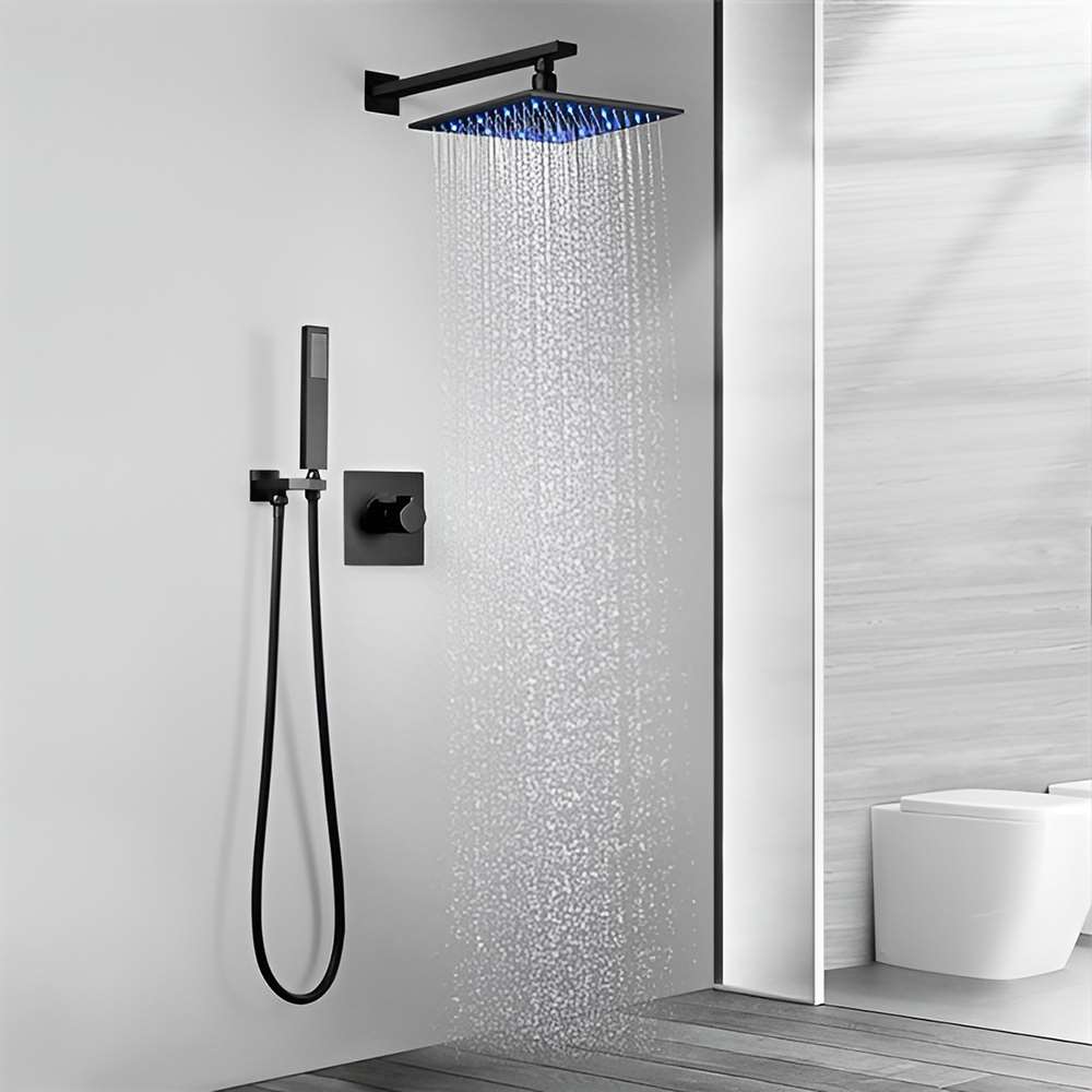 Allora Dark Matte Black Shower Set (BST10050)