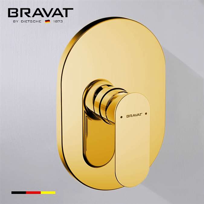 Wall Mount Shower Valve Mixer In Gold Finish