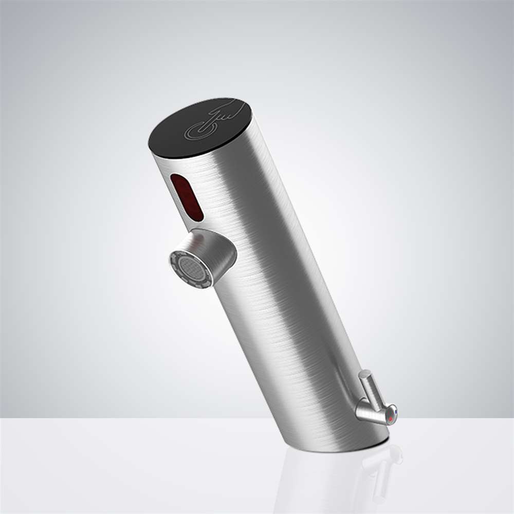 BathSelect Kiev Chrome Commercial Touchless Capacitive and Infrared Sensor Bathroom Sink Faucet