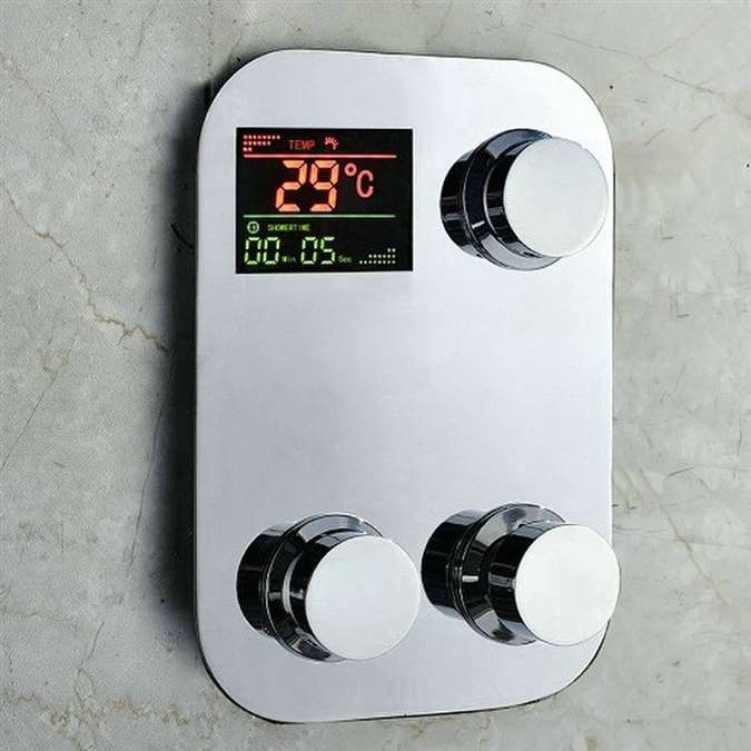 Thermostatic Bathroom Shower Mixing Faucet Temperature Control Valve Taps 