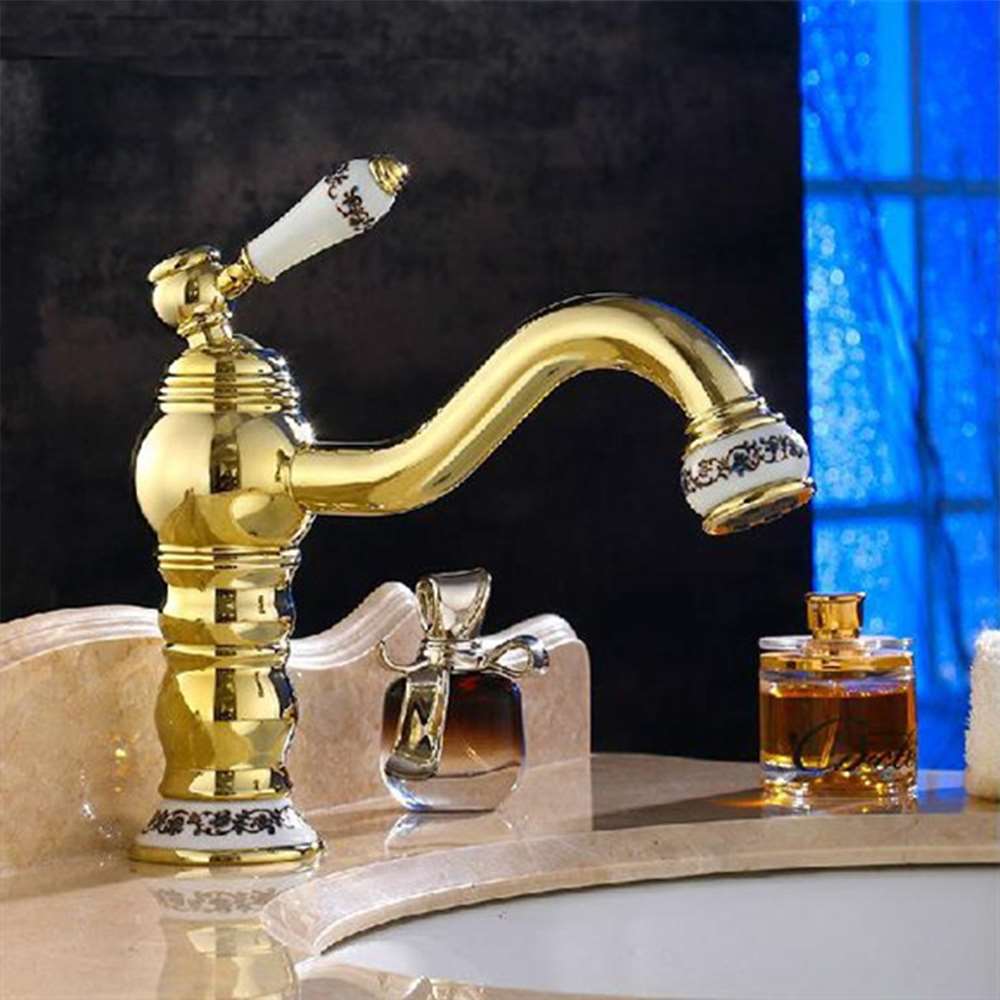 Lila-Brass-Sink-Faucet-Gold-Finish-Single-Handle