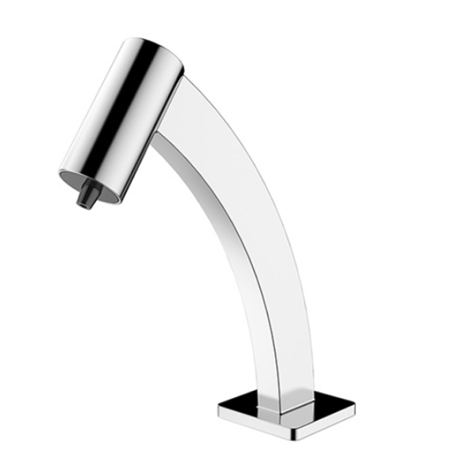 BathSelect Brushed Nickel Hand Sanitizer Automatic Soap Dispenser - Deck Mounted Commercial