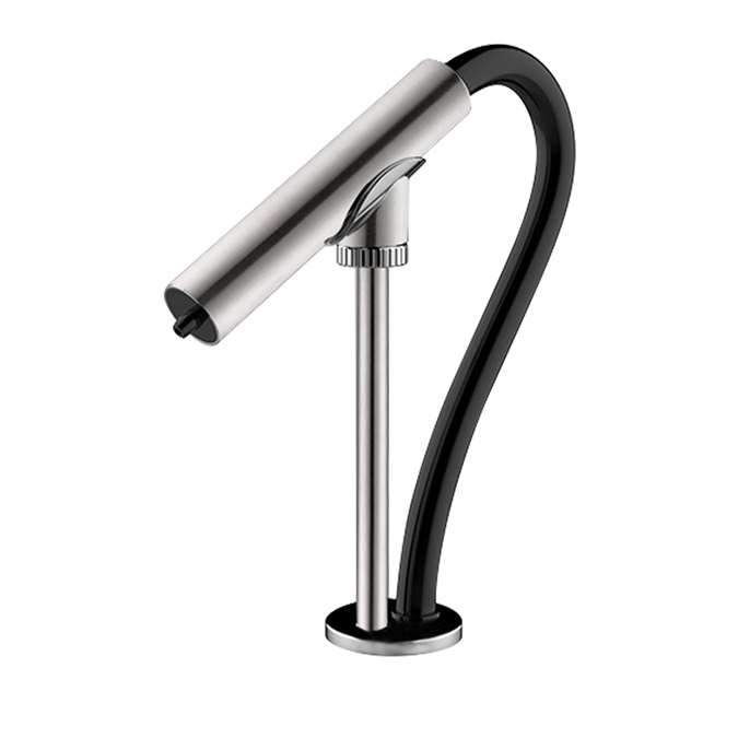 BathSelect Hand Sanitizer Brushed Nickel Automatic Soap Dispenser - Deck Mounted Commercial
