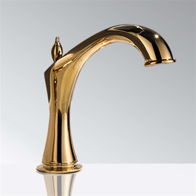 BathSelect Polished Gold Bishop Commercial Handsfree Sensor Faucet
