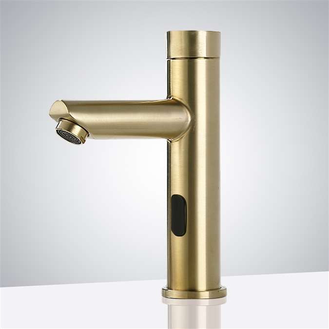 Solo Brushed Gold Automatic Commercial Sensor Faucet