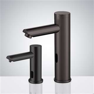 BathSelect Solo Oil Rubbed Bronze Automatic Commercial Sensor Faucet and Soap Dispenser