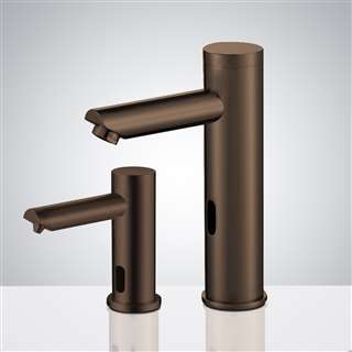 BathSelect Solo Light Oil Rubbed Bronze Automatic Commercial Sensor Faucet and Soap Dispenser
