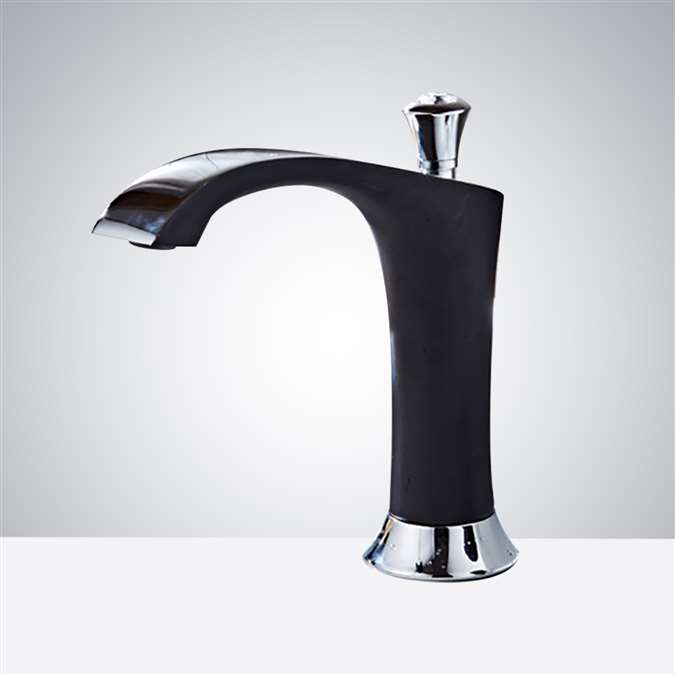 BathSelect Rook Chrome Matte Black Commercial Motion Sensor Faucet