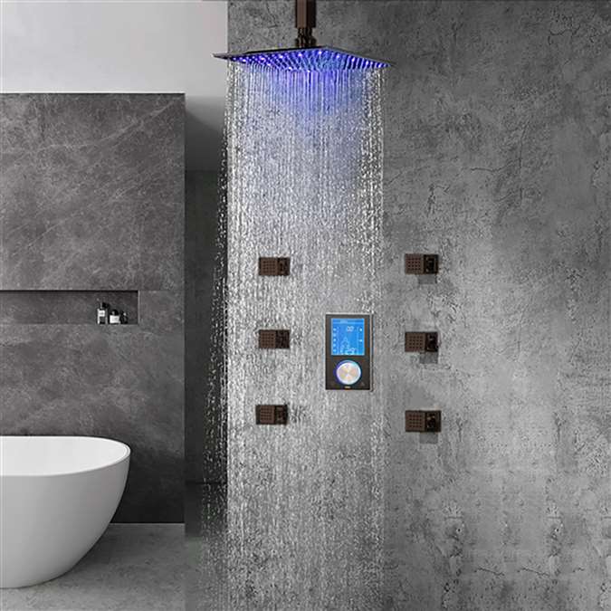 LED rain shower heads category