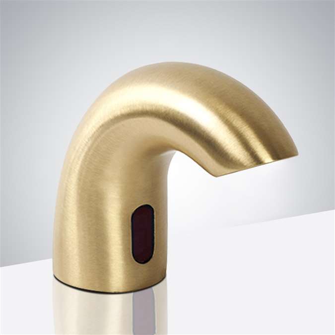 BathSelect Deck Mount Commercial Sensor Faucet in Brushed Gold