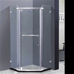 Arc Shape Frame-less Complete Sliding Bath Shower Enclosure With Designer Handle