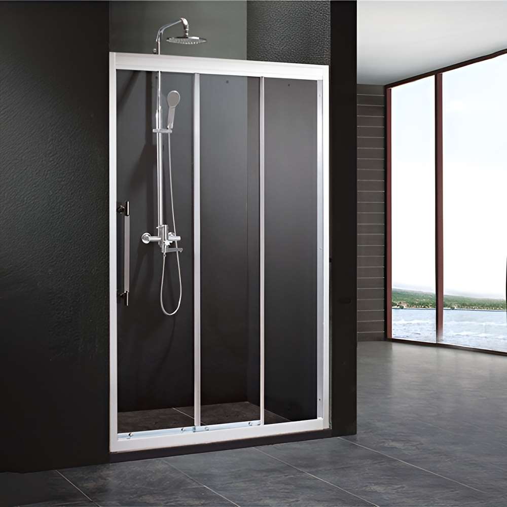 Aluminium Framed 3 Panel Square Shape Sliding Shower Door (BST9971)