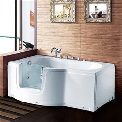 BathSelect Edirne Acrylic Freestanding Walk-in Tub