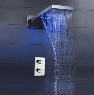 Luna Shower Set with thermostatic digital display mixer