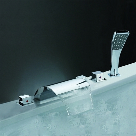 BathSelect BSY-8001-F1 chrome bathtub faucet configuration