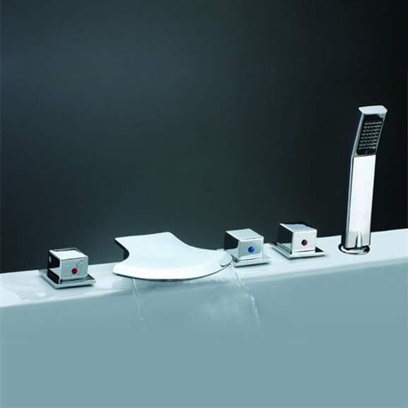 BathSelect BSY-8013 chrome bathtub faucet system