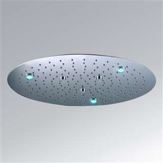 20 inch stainless steel round led rainfall showerhead