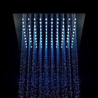 Hospitality Showerhead Tropical 20" by 20" Recessed Stainless Steel Color Changing LED Rain Shower Head Light Oil Rubbed Bronze