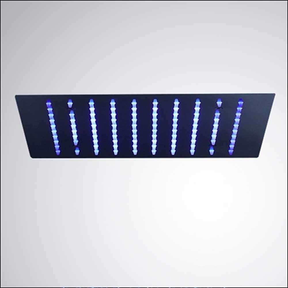 32 Recessed Stainless Steel Color Changing LED Rain Shower Head Dark ORB/Matte Black (BTD099H-ORDP)