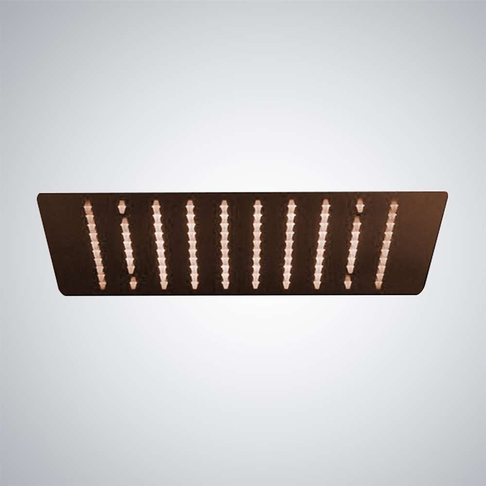 32 Recessed Stainless Steel Color Changing LED Rain Shower Head Light Oil Rubbed Bronze (BTD099L)
