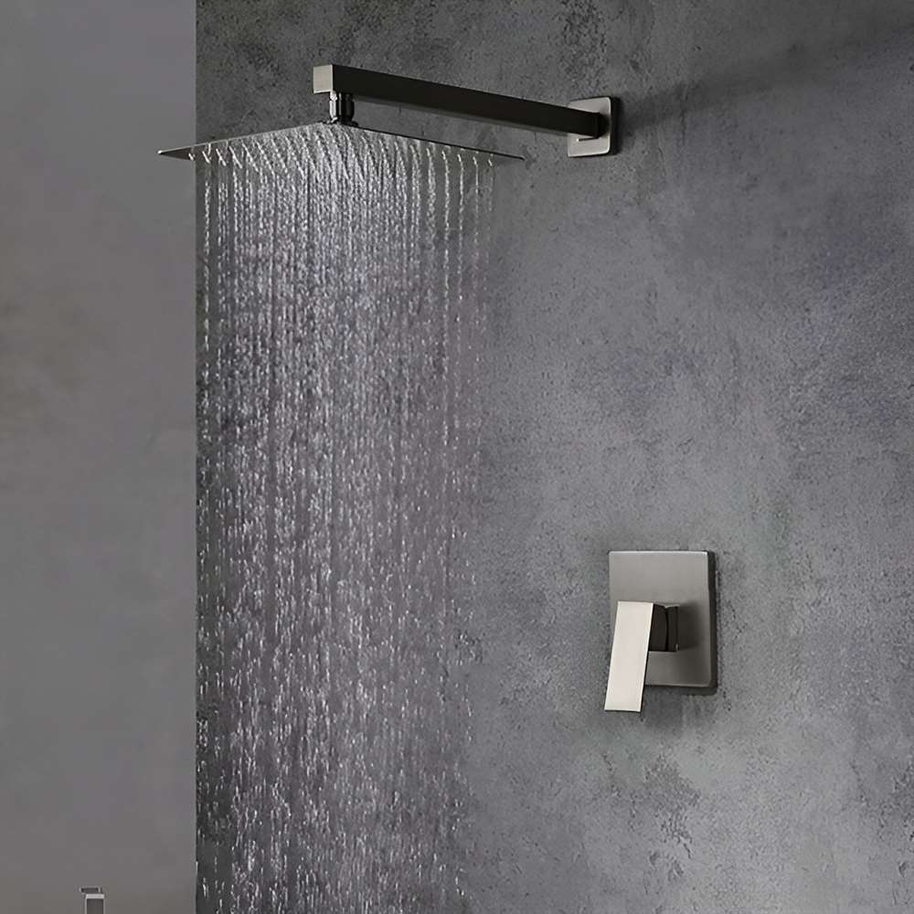 16 inch brushed nickel rainfall shower head set (BZ-5796)