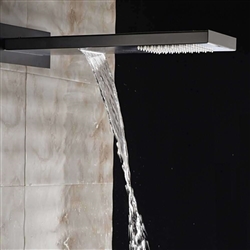 Billa Modern Rainfall Matte Black Shower Set Single Handle