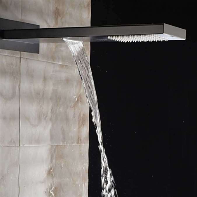 Billa Rainfall Oil Rubbed Bronze Water Fall Rain Fall Shower Head with Single Handle Controller